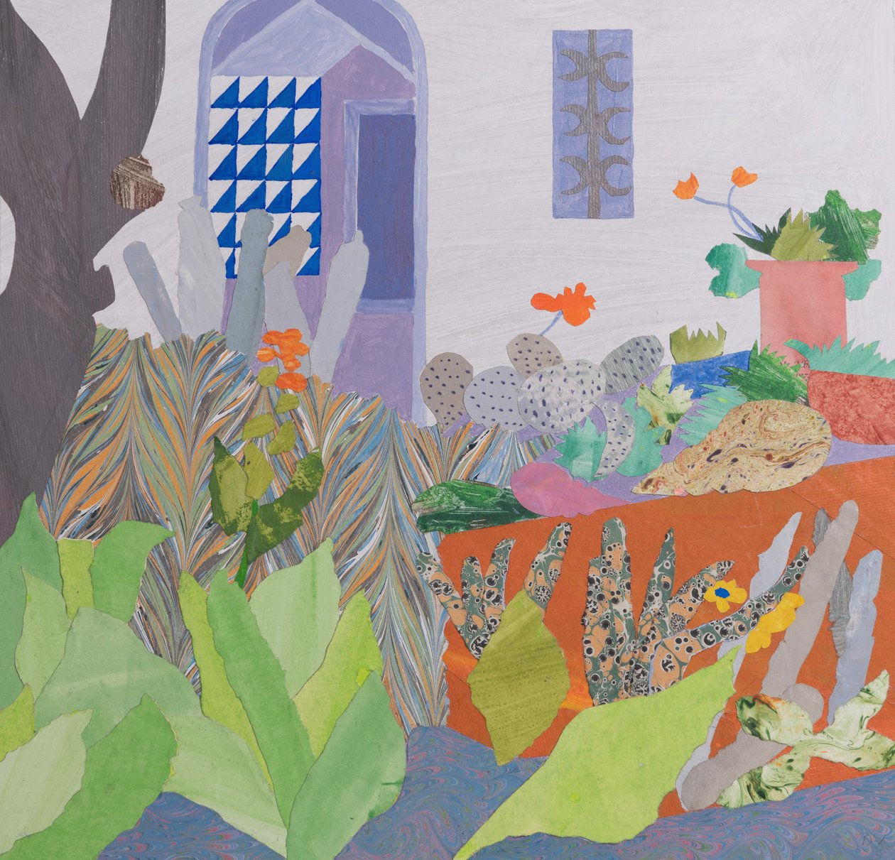 Isolering i paradiset (collage) av Dione Verulam