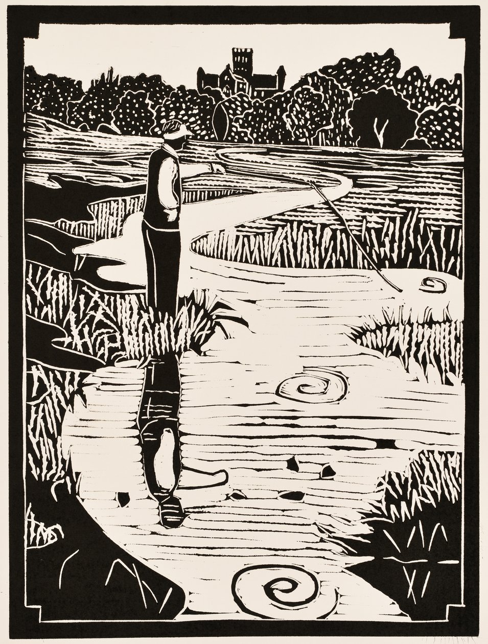 Årets månader: Maj, 2012 (linoleumsnitt) av Dione Verulam