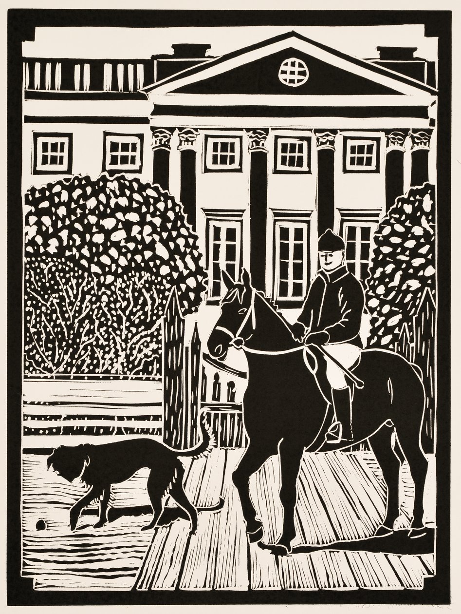 Årets månader: November, 2012 (linoleumsnitt) av Dione Verulam