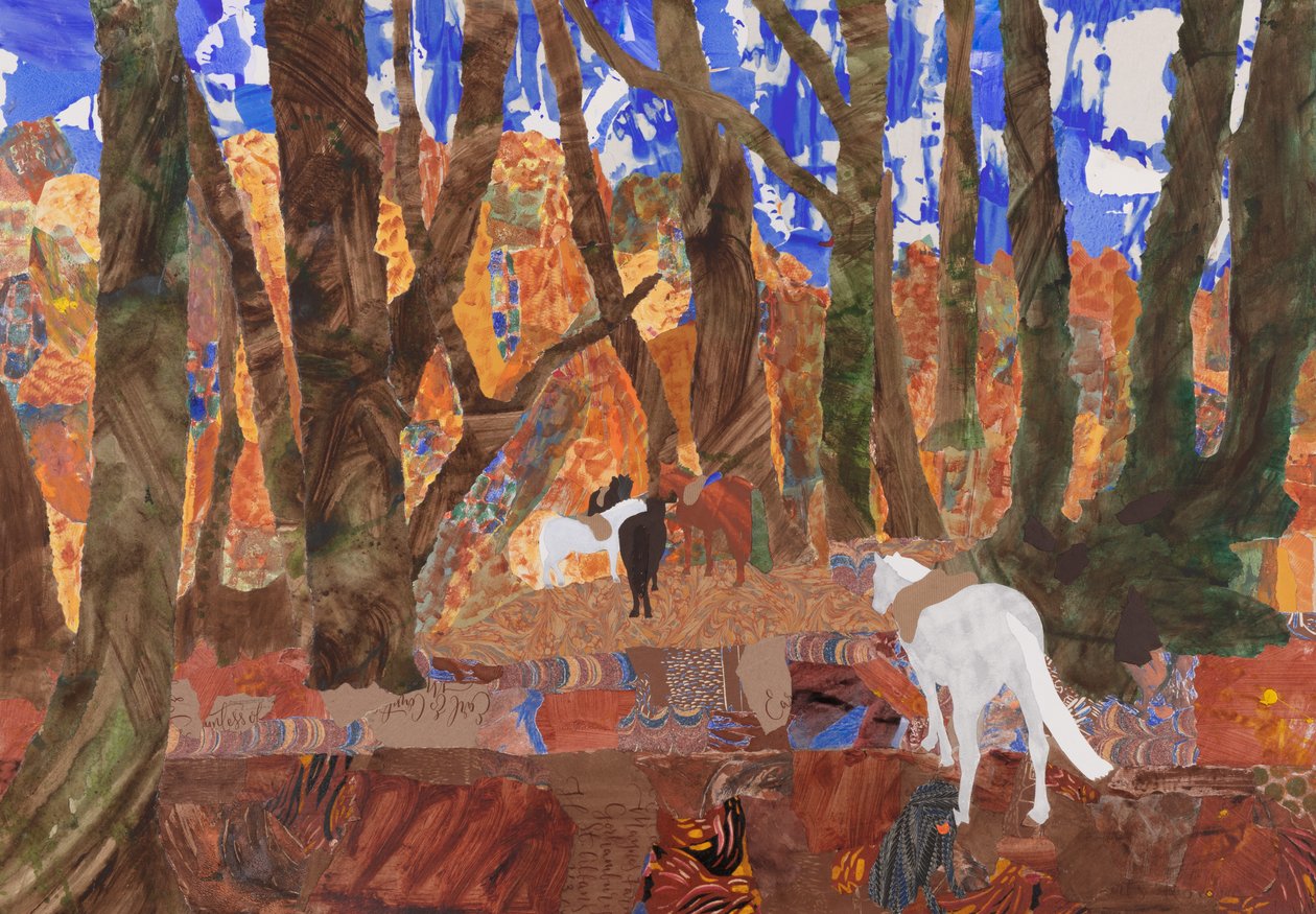 Riding Rest, 2020 (collage) av Dione Verulam