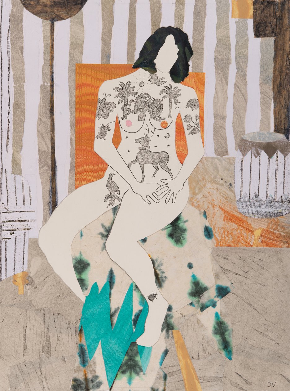 Tatueringar är högsta mode, naken (collage) av Dione Verulam