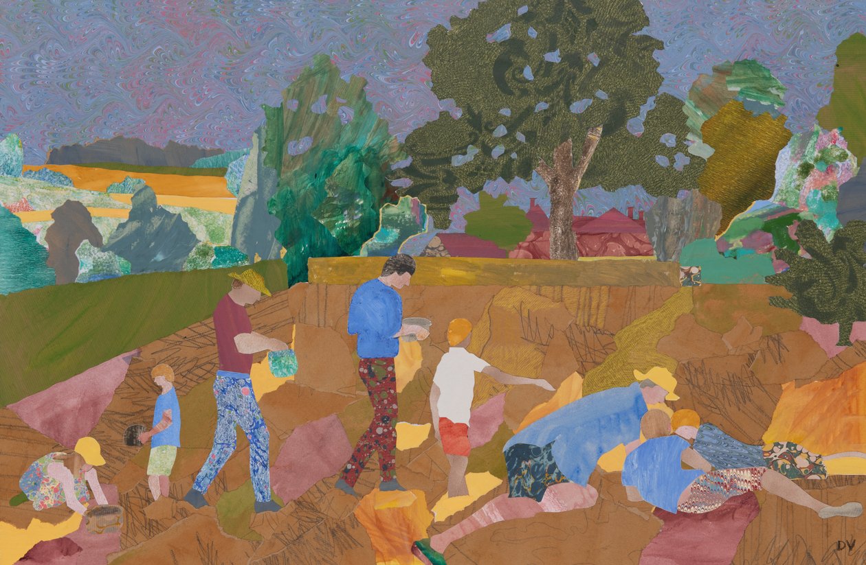 Skörd av gul skallra (collage) av Dione Verulam