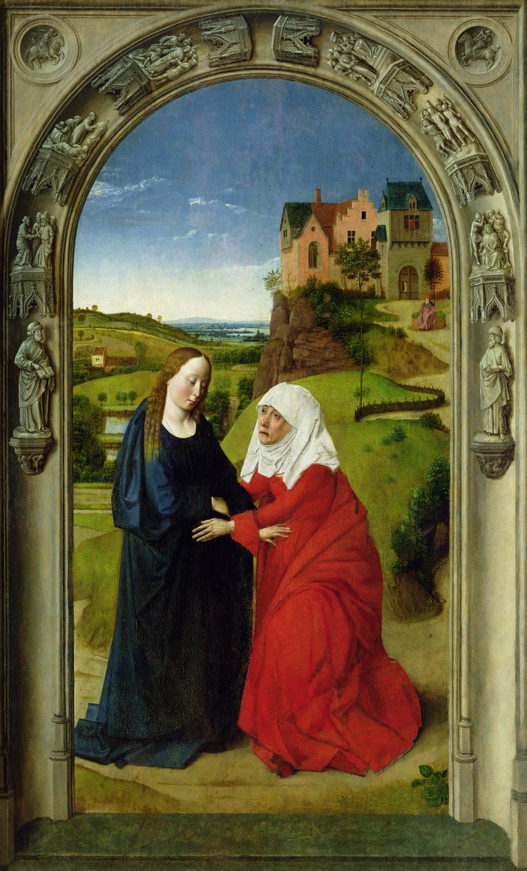 The Visitation, c.1445 (uppgift om 36895) av Dirck Bouts