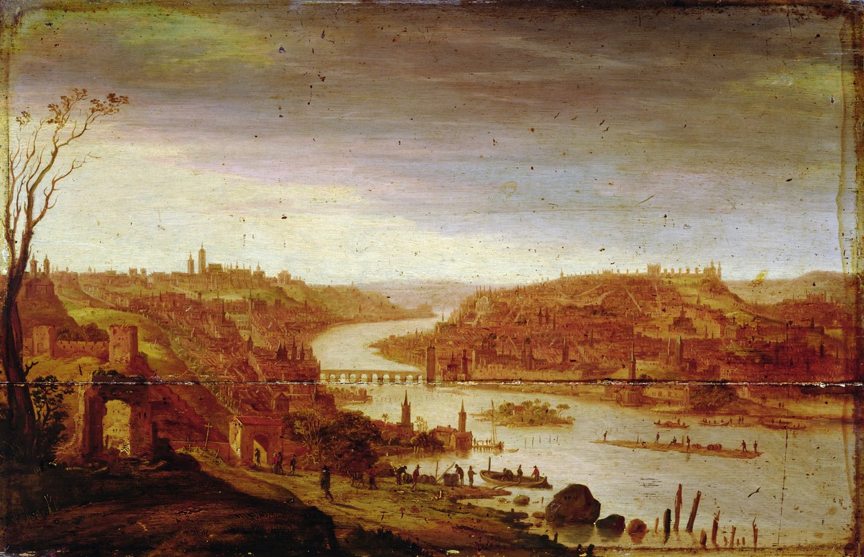 Utsikt över Prag (oåterställd version, se även 57946) av Dirck Verhaert