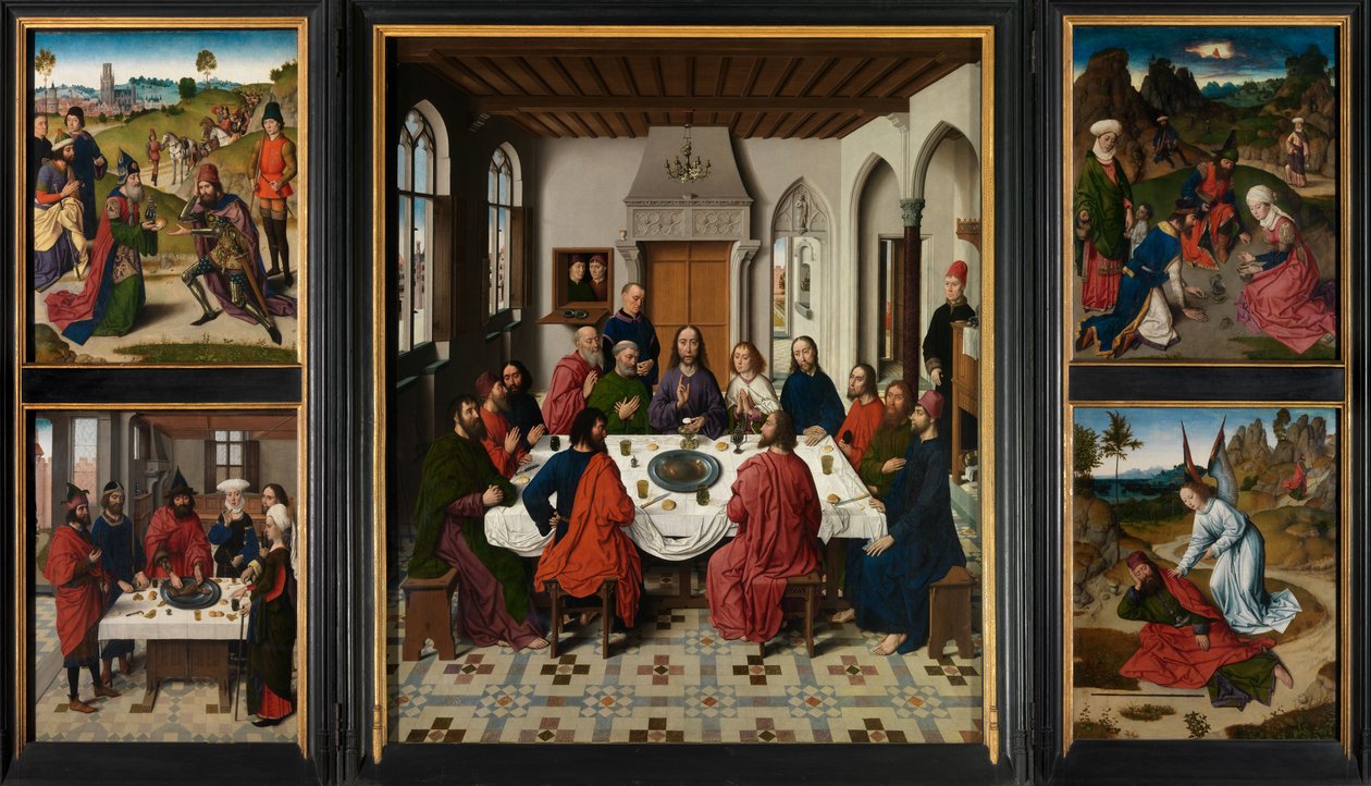Det heliga sakramentets altartavla, ca 1464-68 (olja på panel) av Dirck Bouts