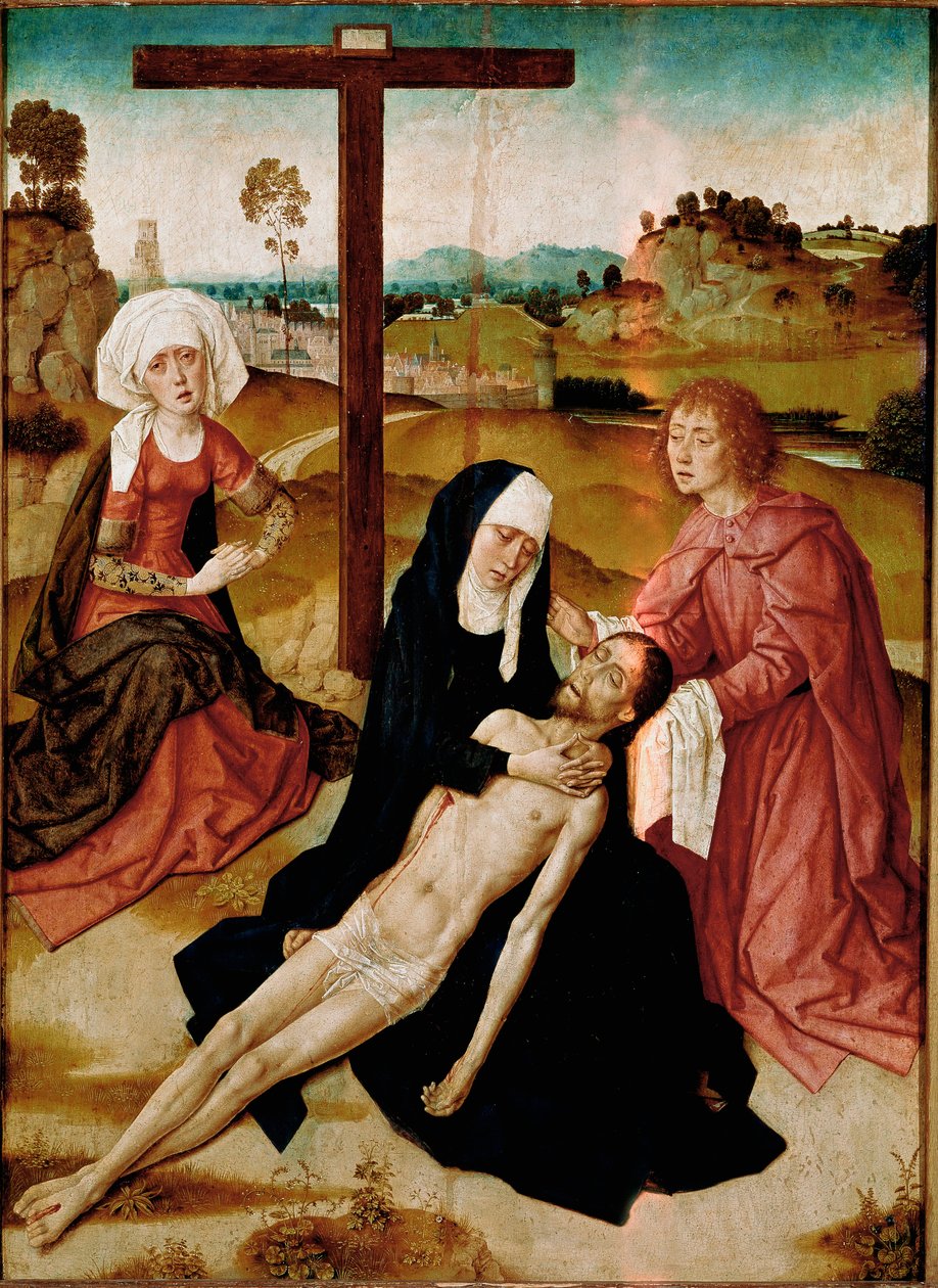 The Deploration of Christ Målning på trä av Dirck (Dieric, Dirk) Bouts the Old (den äldre) (1410-1475) av Dirck Bouts
