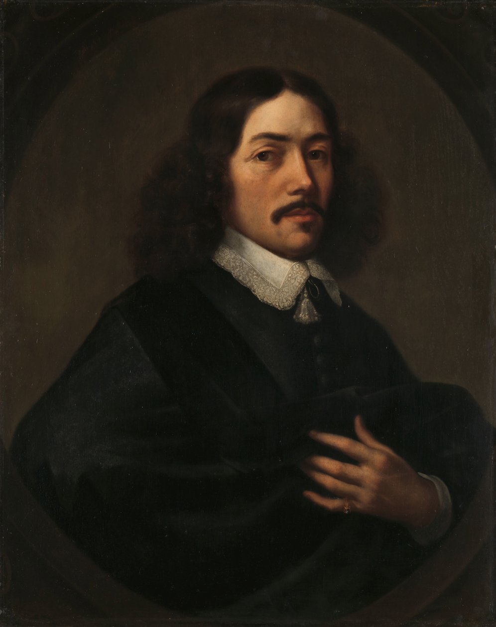 Porträtt av en man, tros vara Bartholomeus Vermuyden (1616/17-1650) av Dirck Craey