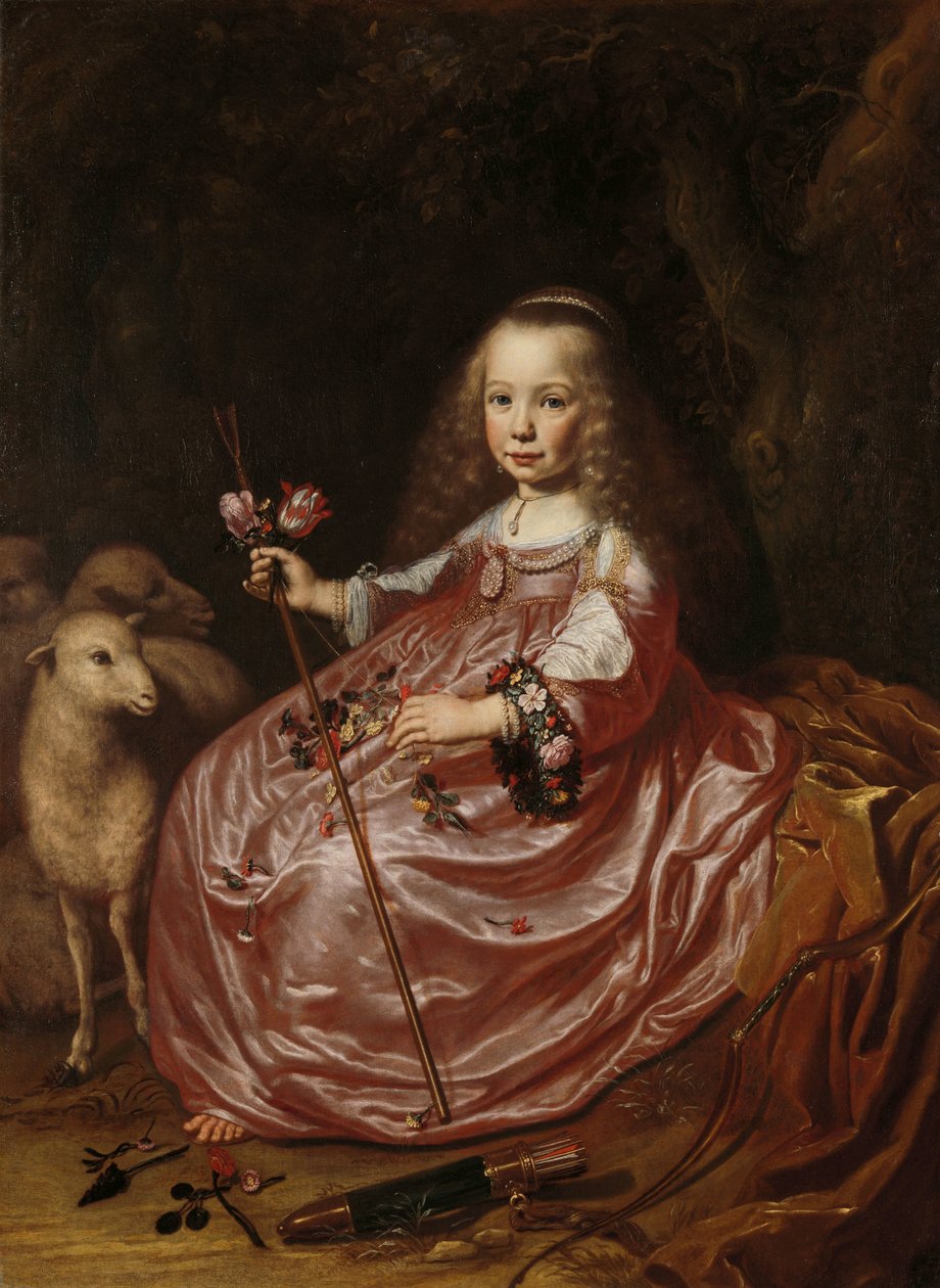 Porträtt av Clara Alewijn Clara Alewijn (1635-74(. dotter till Abraham Alewijn och Geertruid Hooftman av Dirck Dircksz. van Santvoort
