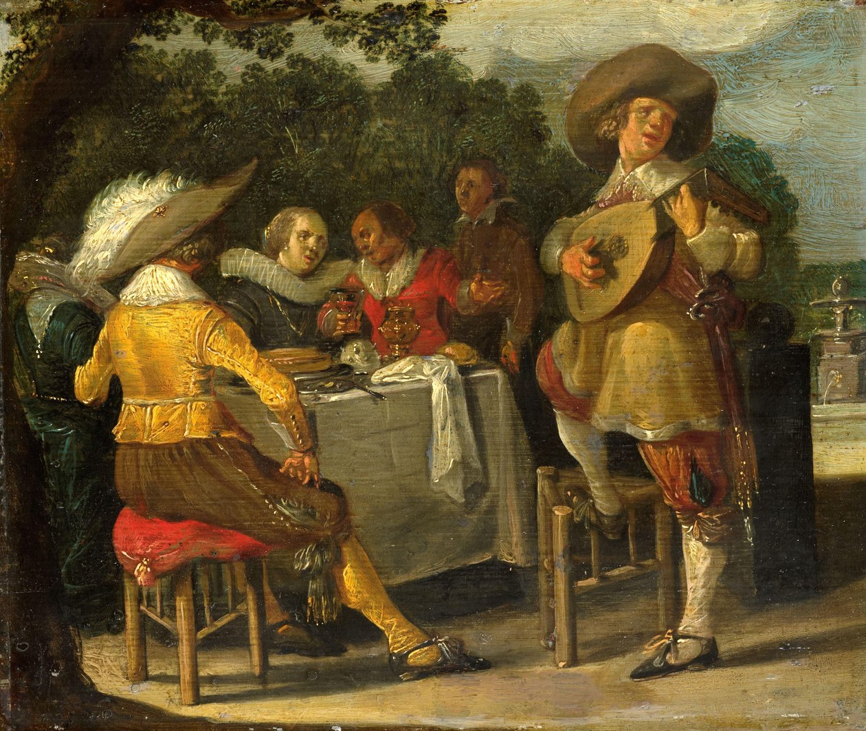 En utomhusfest av Dirck Hals (attributed to)