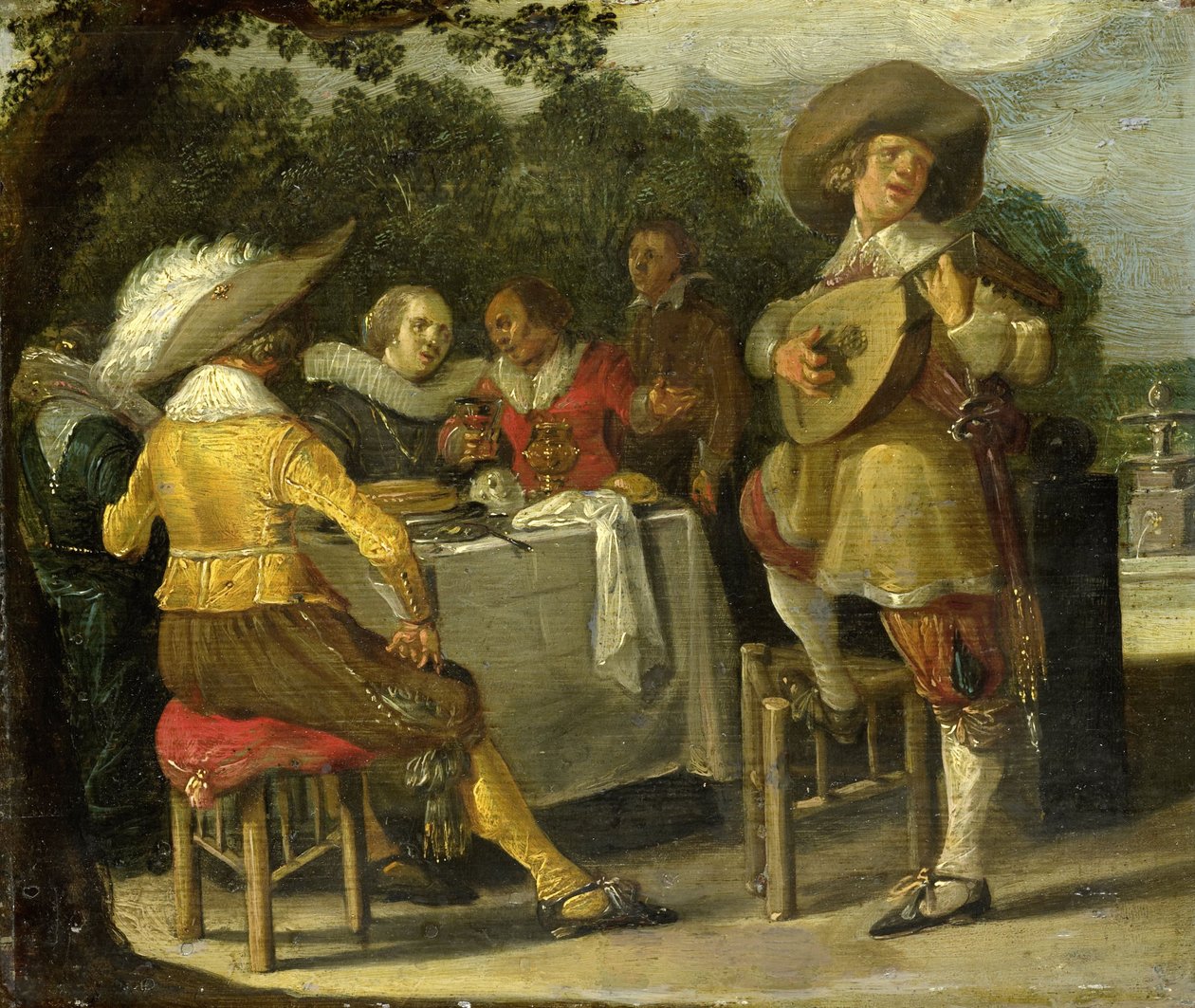En utomhusfest, ca 1620-30 av Dirck Hals