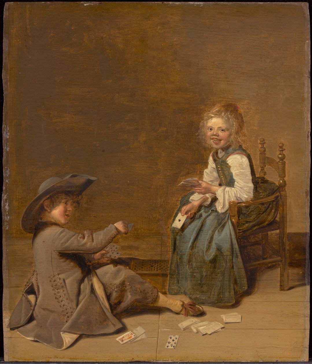 Kinder spielen Karten av Dirck Hals