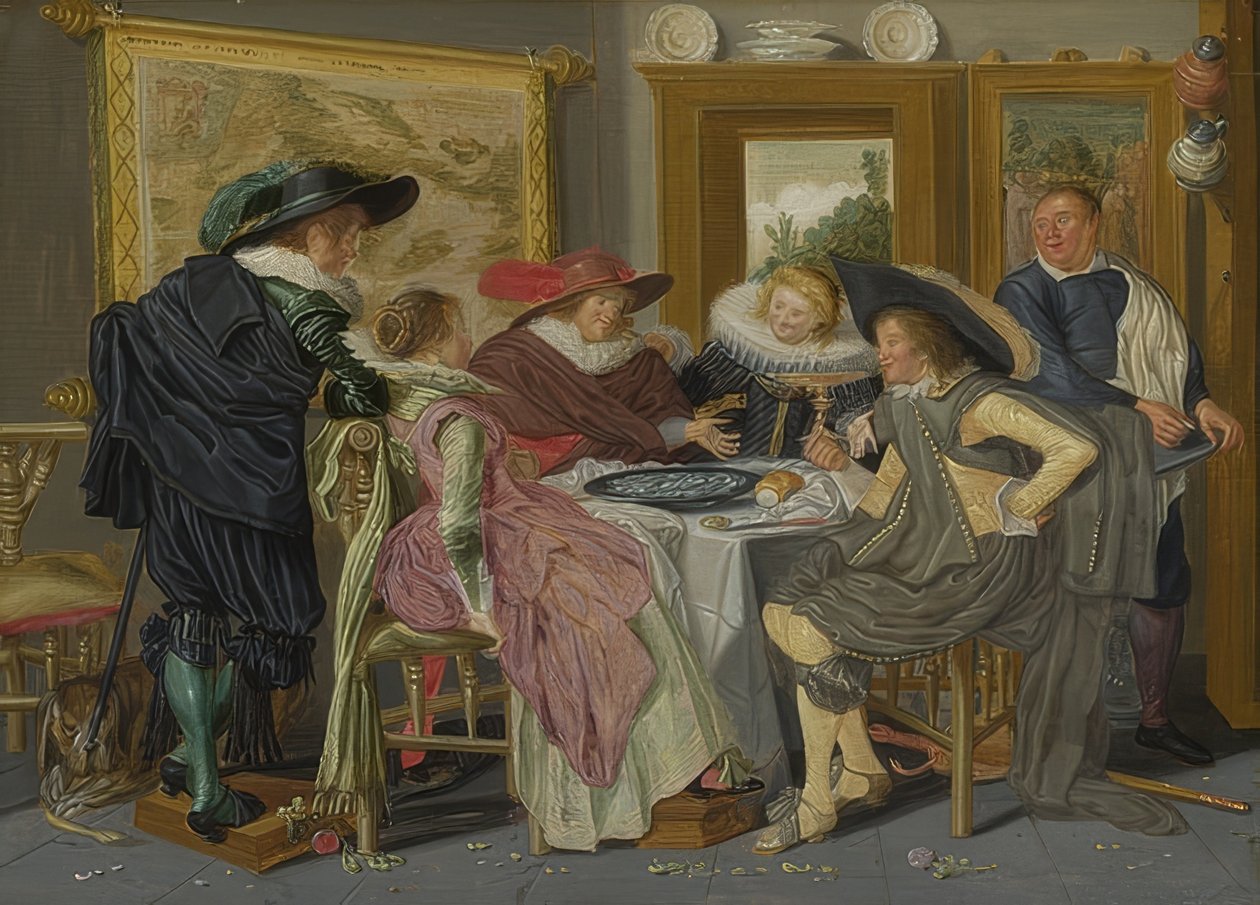 Företag vid ett bord. 1626 av Dirck Hals