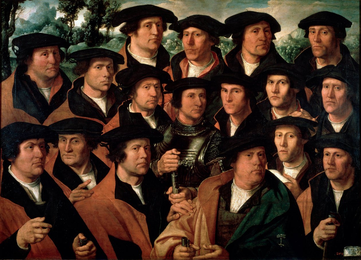Gruppporträtt av Amsterdam Shooting Corporation, 1532. av Dirck Jacobsz