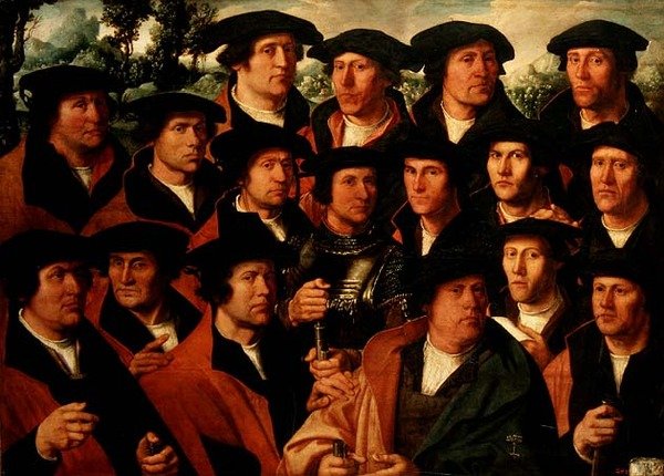 Gruppporträtt av Shooting Company of Amsterdam av Dirck Jakobsz