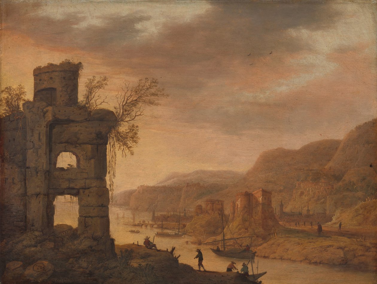 Flodlandskap av Dirck Verhaert