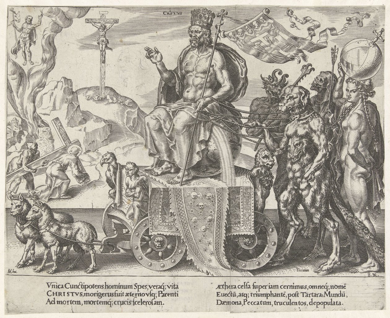 Kristi triumf Triumph of Patience (serietitel) Patientiae Trivmphvs (serietitel) av Dirck Volckertsz. Coornhert