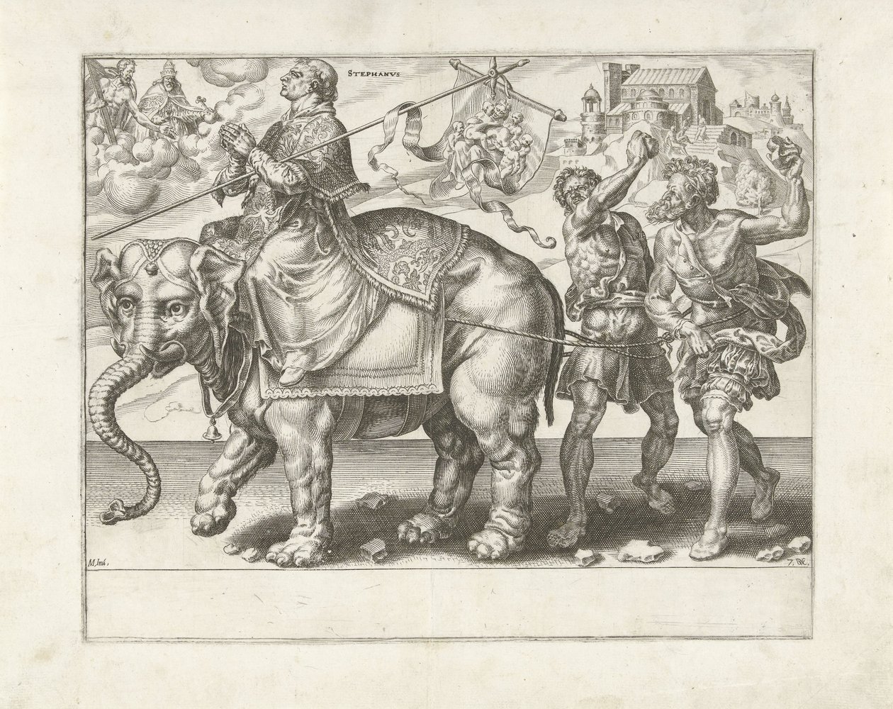 Stephens triumf Triumph of Patience (serietitel) Patientiae Trivmphvs (serietitel) av Dirck Volckertsz. Coornhert