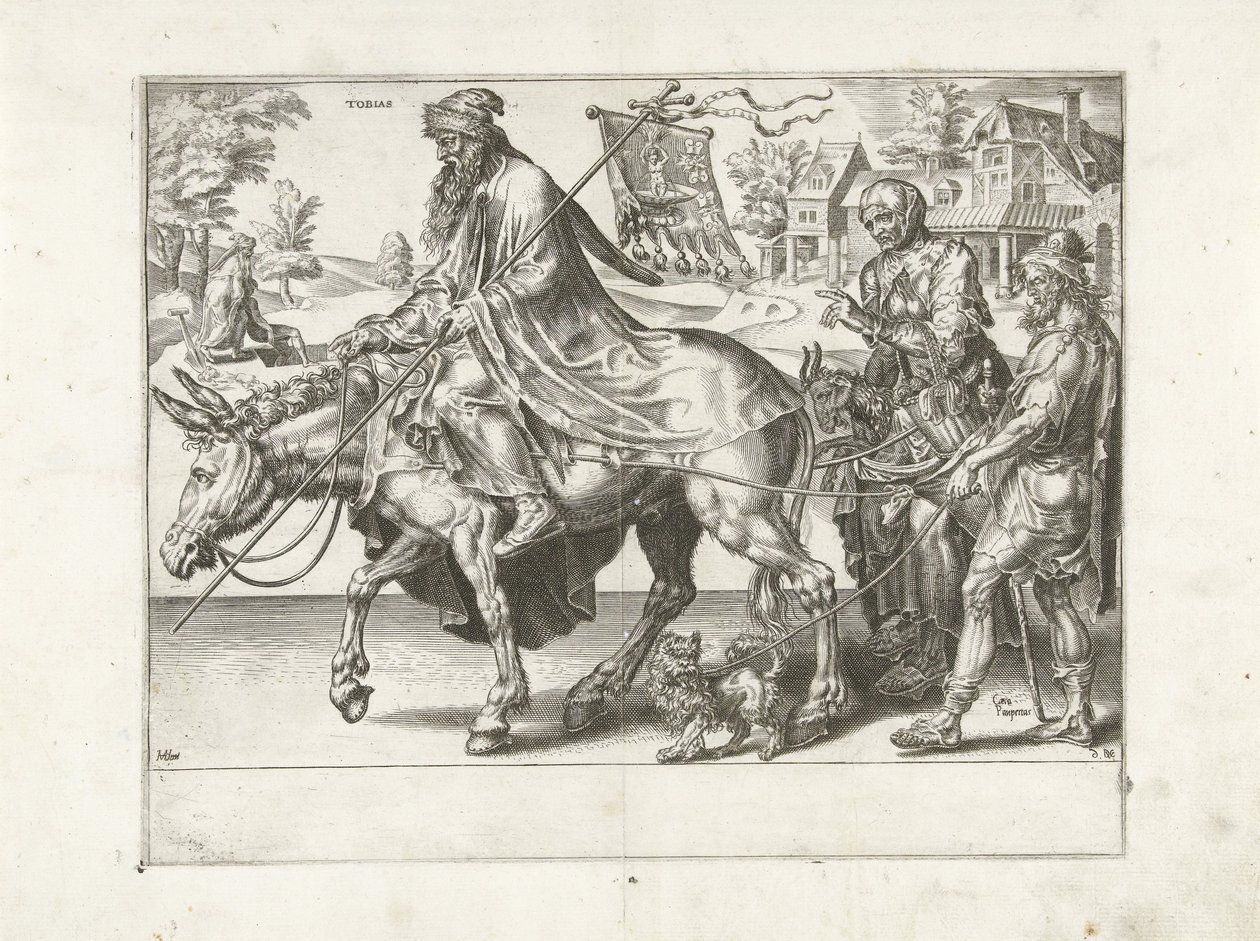 Tobias triumf Triumph of Patience (serietitel) Patientiae Trivmphvs (serietitel) av Dirck Volckertsz. Coornhert