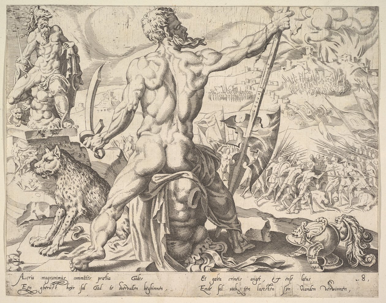 Gad, från serien De tolv patriarkerna, 1550. av Dirck Volkertsen Coornhert