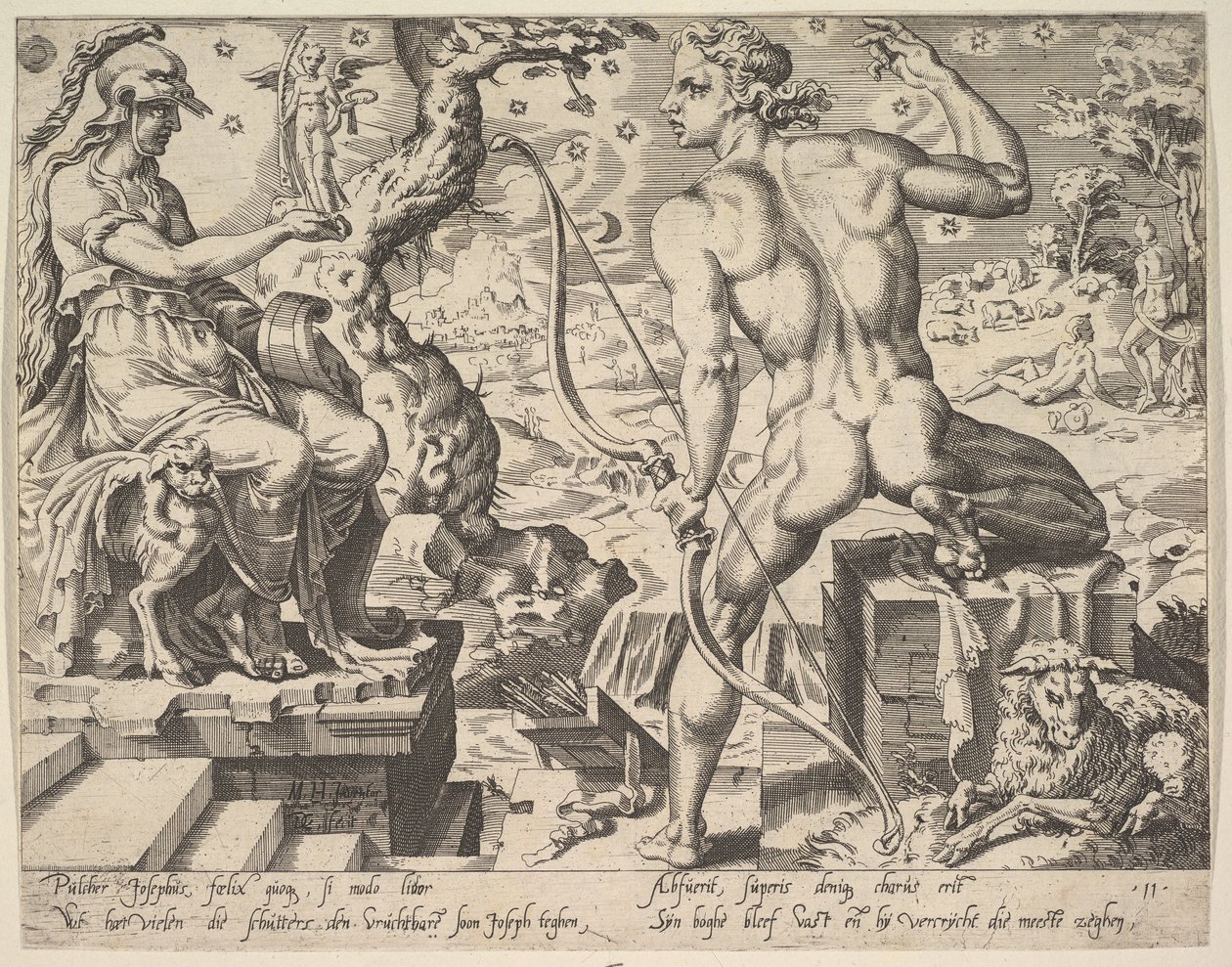 Joseph, från serien De tolv patriarkerna, 1550. av Dirck Volkertsen Coornhert