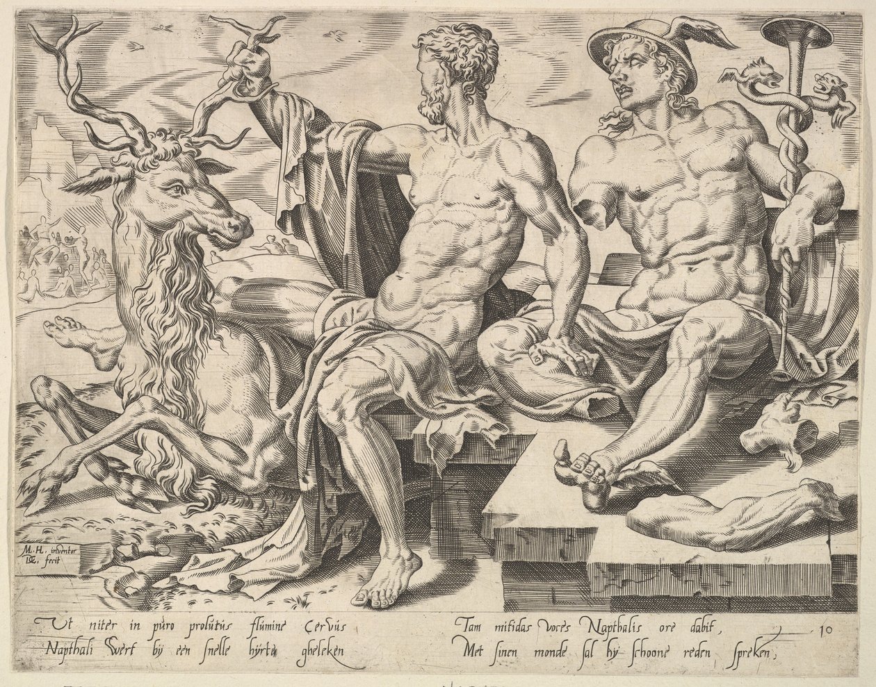 Naphtali, från serien De tolv patriarkerna, 1550. av Dirck Volkertsen Coornhert