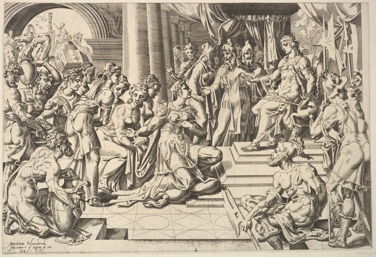 Salomo och drottningen av Saba, 1549. av Dirck Volkertsen Coornhert