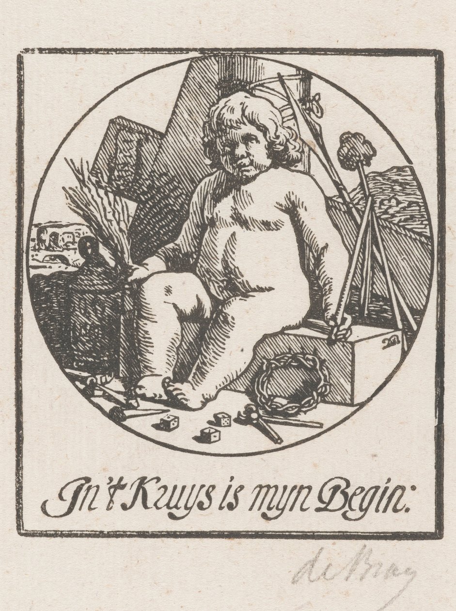 Kristusbarn omgivet av lidandes instrument av Dirck de Bray