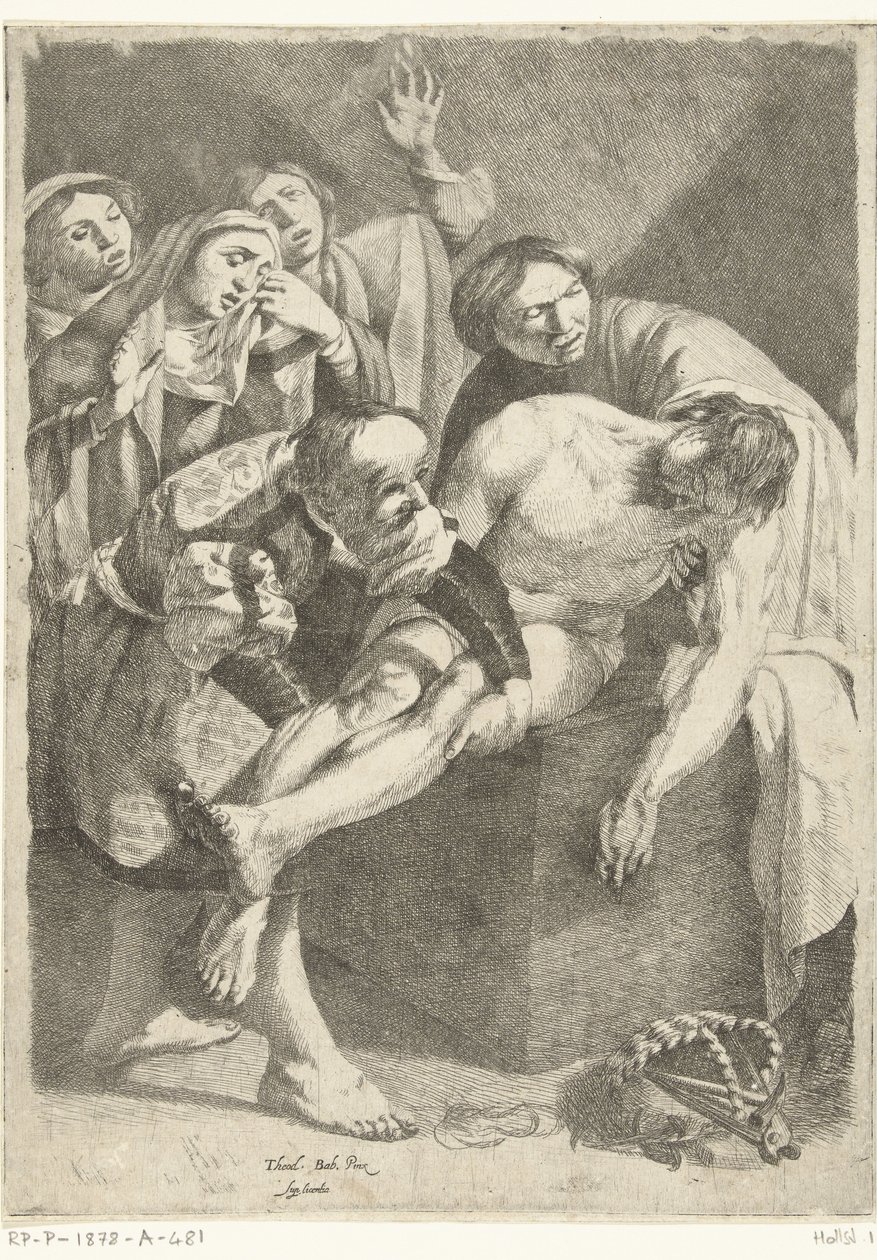 Kristi gravläggning av Dirck van Baburen (attributed to)