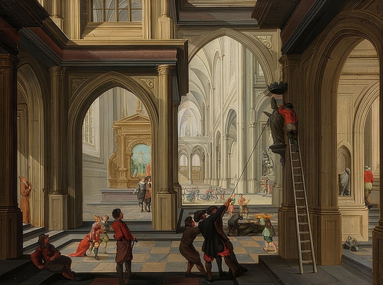 Ikonoklasm ​​i en kyrka. 1630 av Dirck van Delen