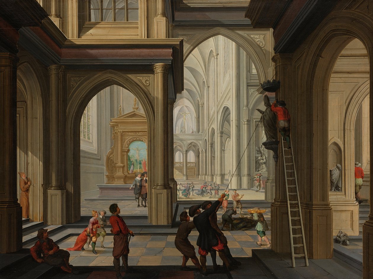 Iconoclasts in a church av Dirk van Delen
