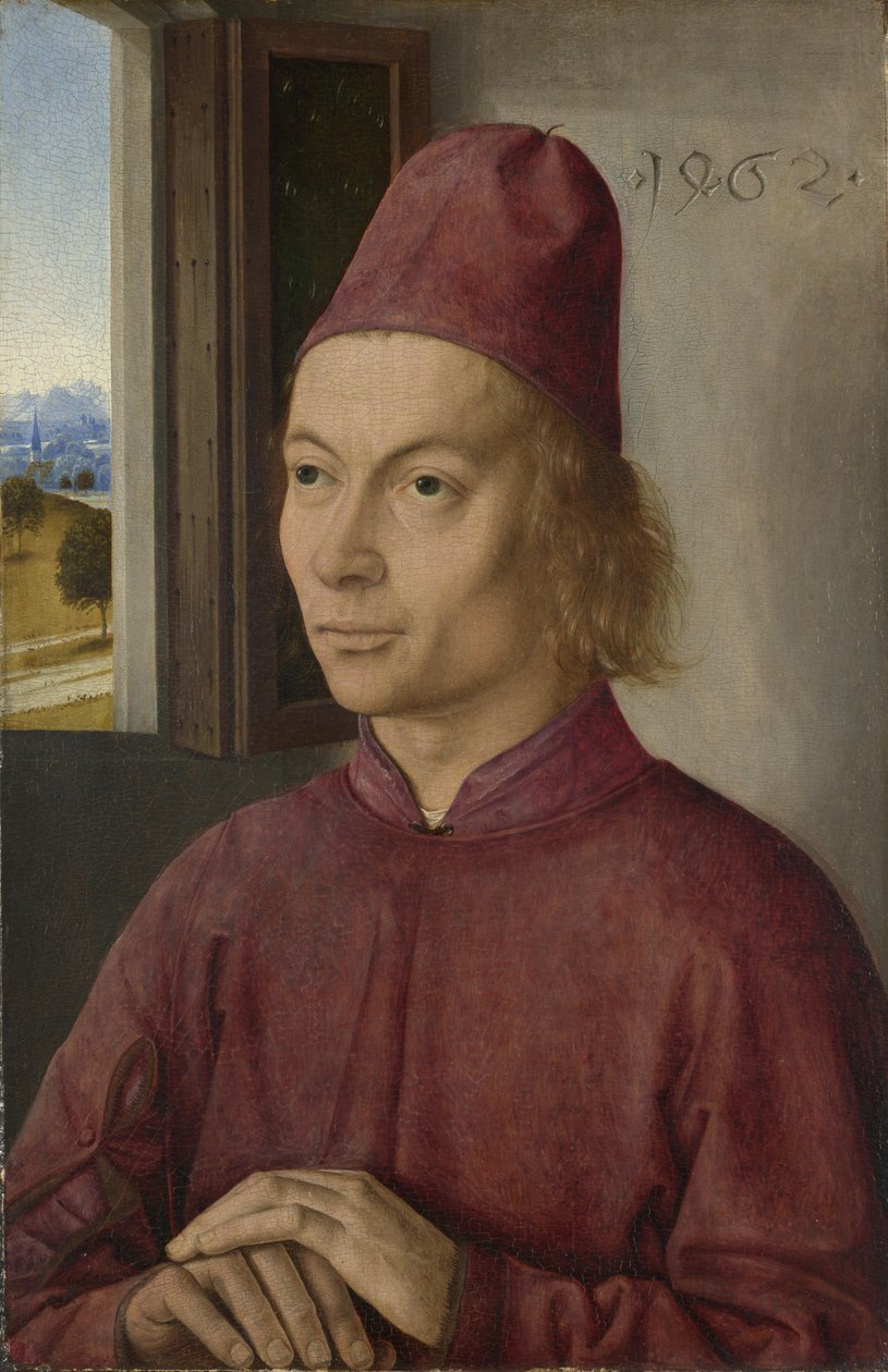 Porträtt av en man Jan van Winckele, 1462 av Dirk Bouts