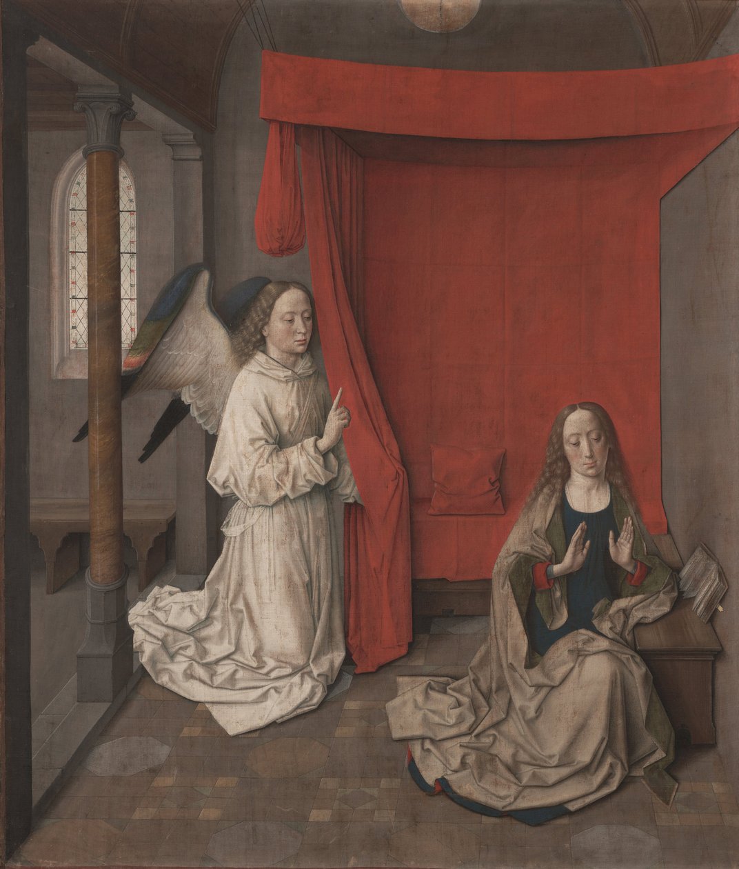 Bebådelsen, ca 1455 av Dirk Bouts