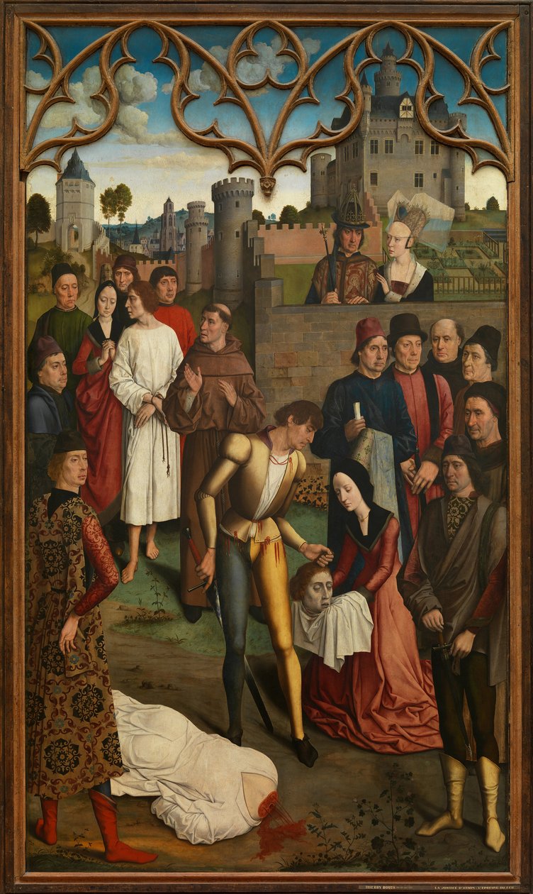 Kejsar Otto III:s rättvisa: halshuggning av den oskyldige greven, 1471-1475 av Dirk Bouts