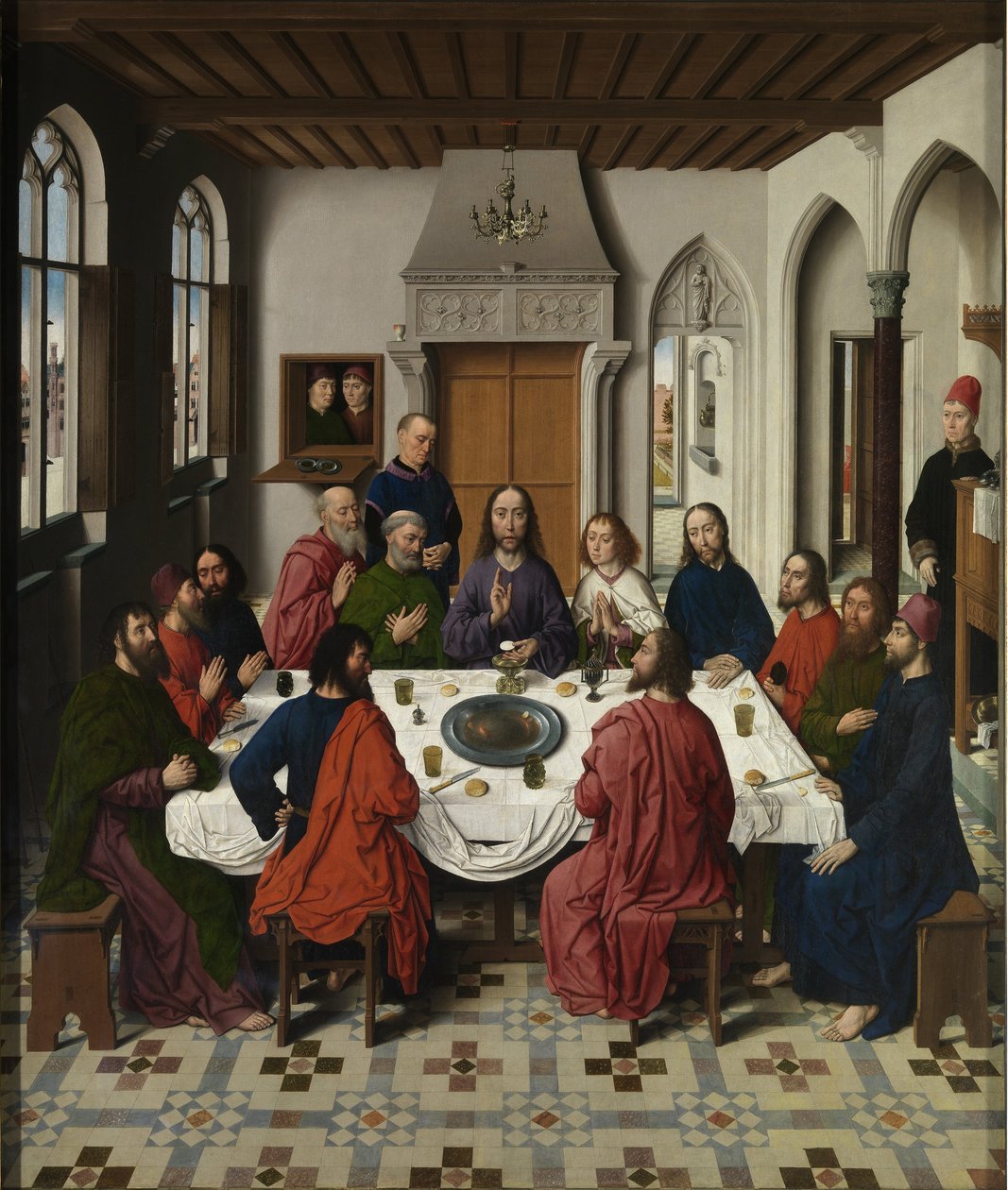 Nattvarden altartavla mittpanel, 1464-1468 av Dirk Bouts