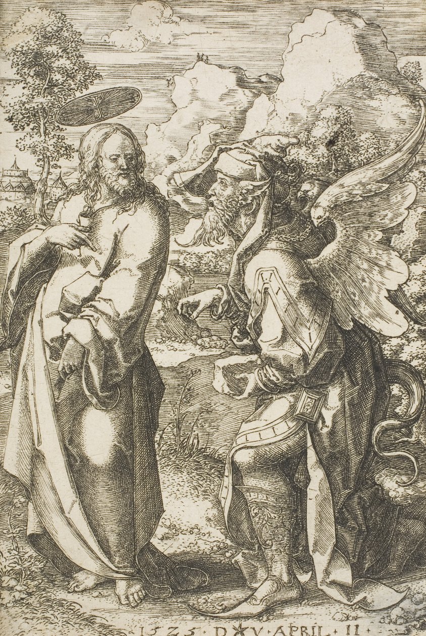 Kristus frestad av djävulen, 1525 av Dirk Jacobsz Vellert