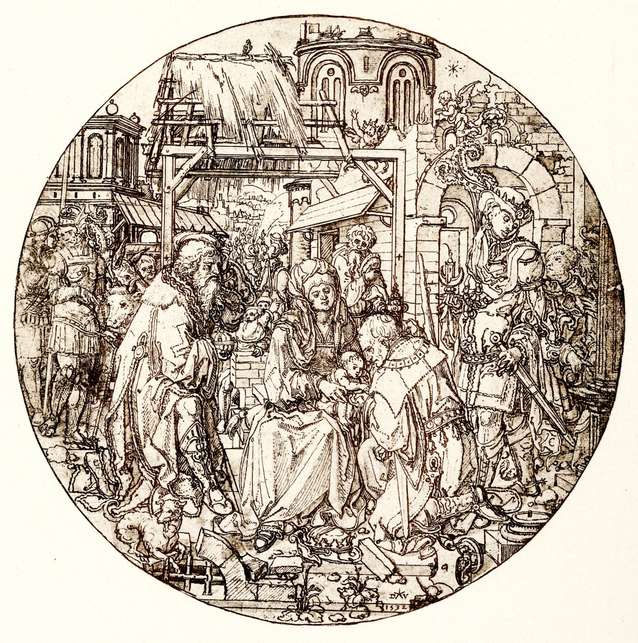 Magi tillber barnet Jesus av Dirk Jacobsz Vellert
