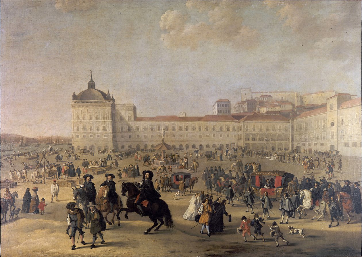 Palatstorget Terreiro do Paço i Lissabon, 1650 av Dirk Stoop