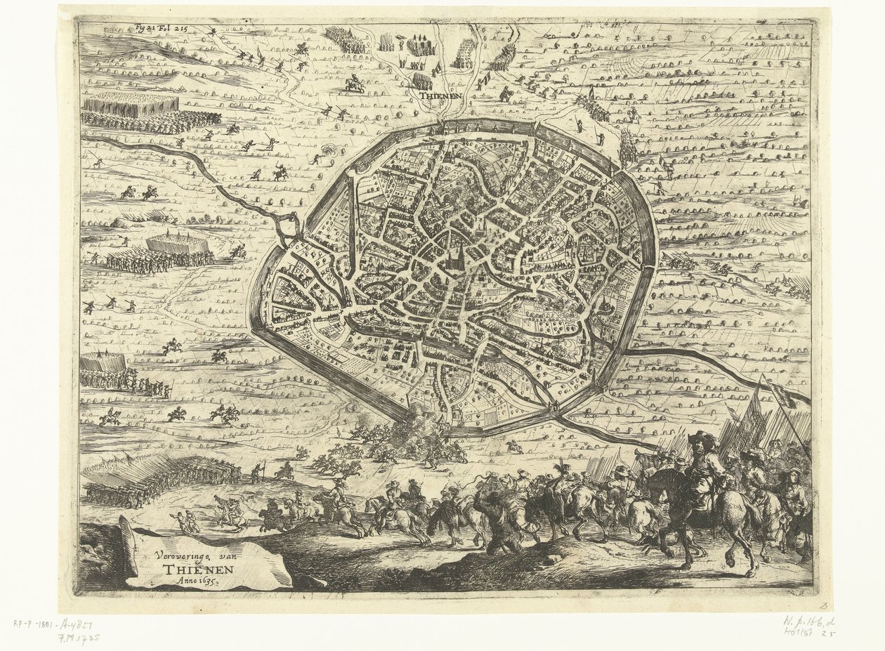 Erövringen av Tienen, 1635 Erövringen av Thienen Anno 1635 (titel på objekt) av Dirk Stoop
