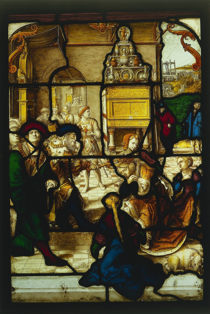 Ester före Ahasveros, ca. 1530. av Dirk Vellert