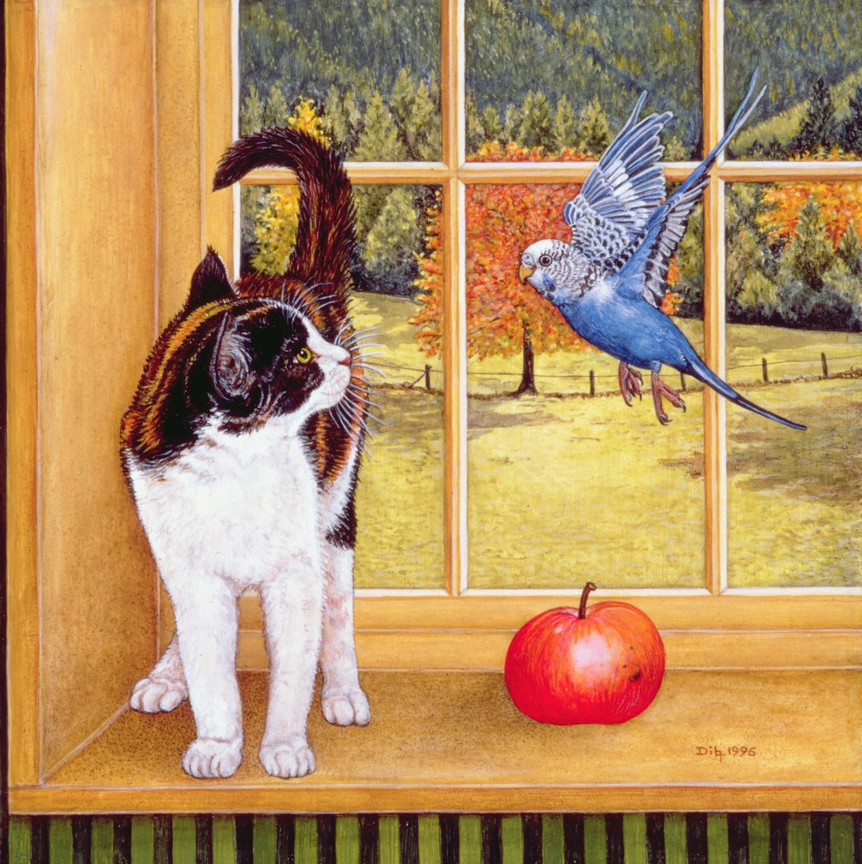 Fågelskådning, 1996 (akryl på panel) av Ditz