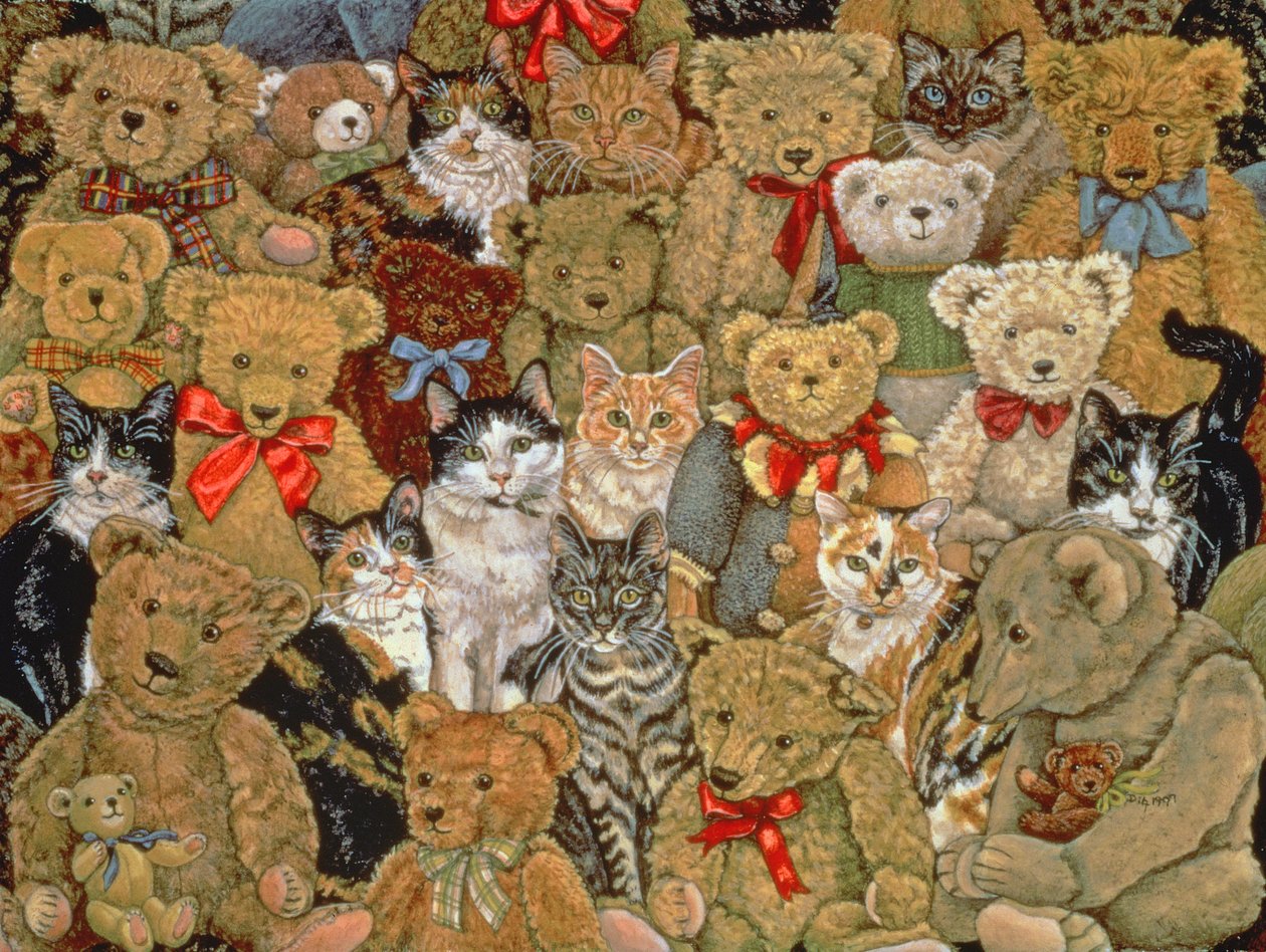Tedcats, 1997 (akryl på panel) av Ditz