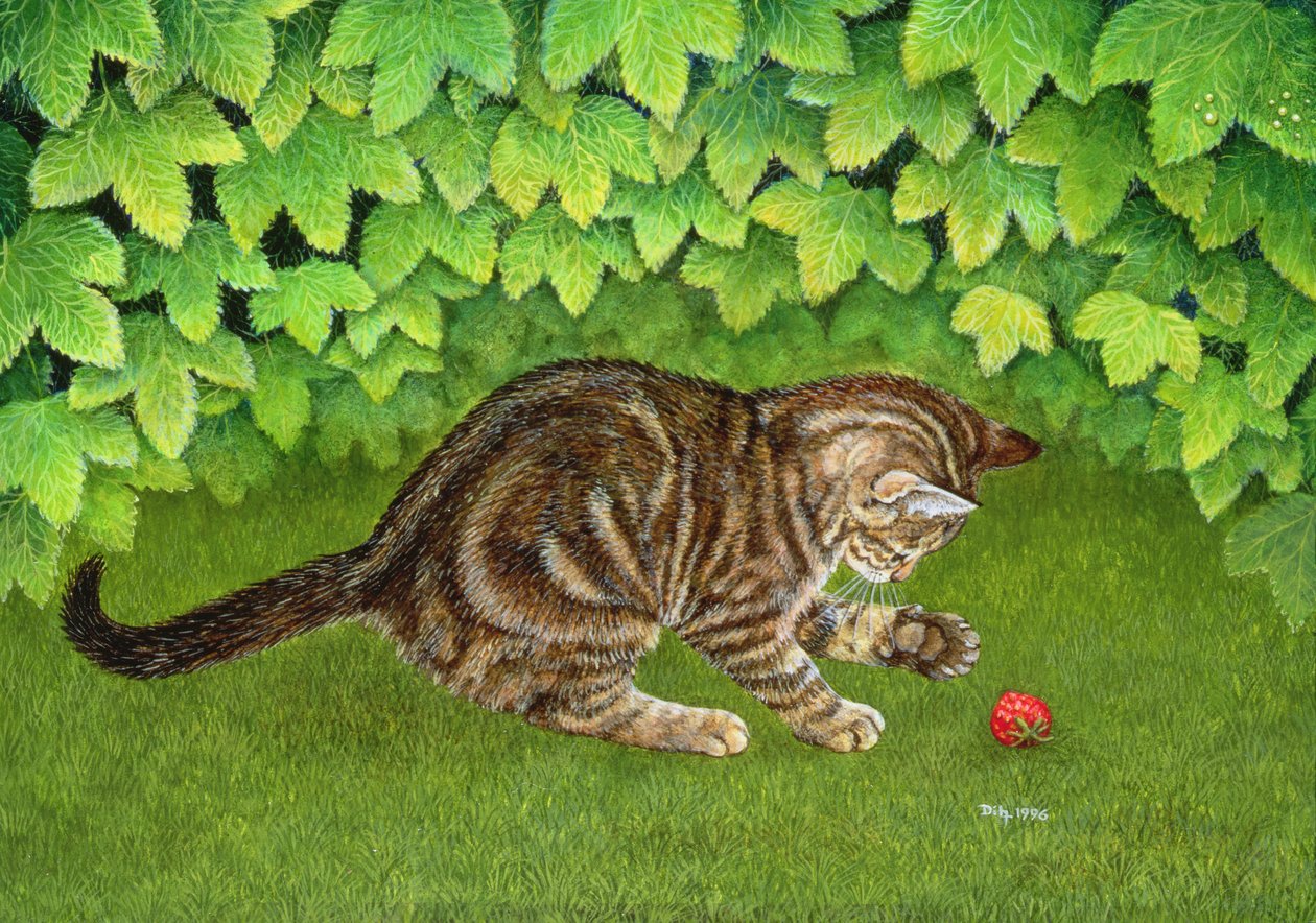 The Strawberry-Kitten, 1996 (akryl på panel) av Ditz