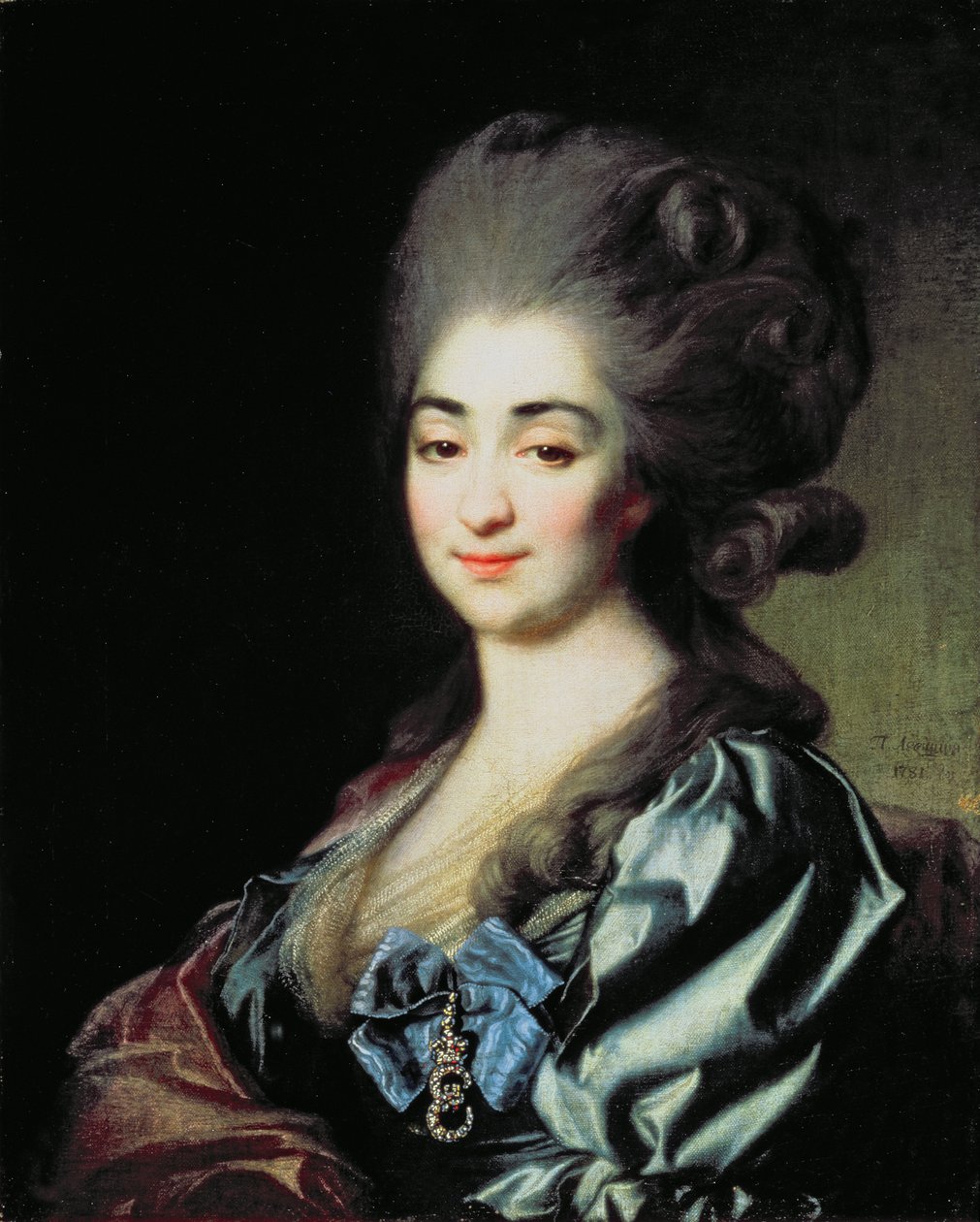 Porträtt av prinsessorna Praskovya Nikolaevna Repnina (1756-84) 1781 av Dmitri Grigorievich Levitsky