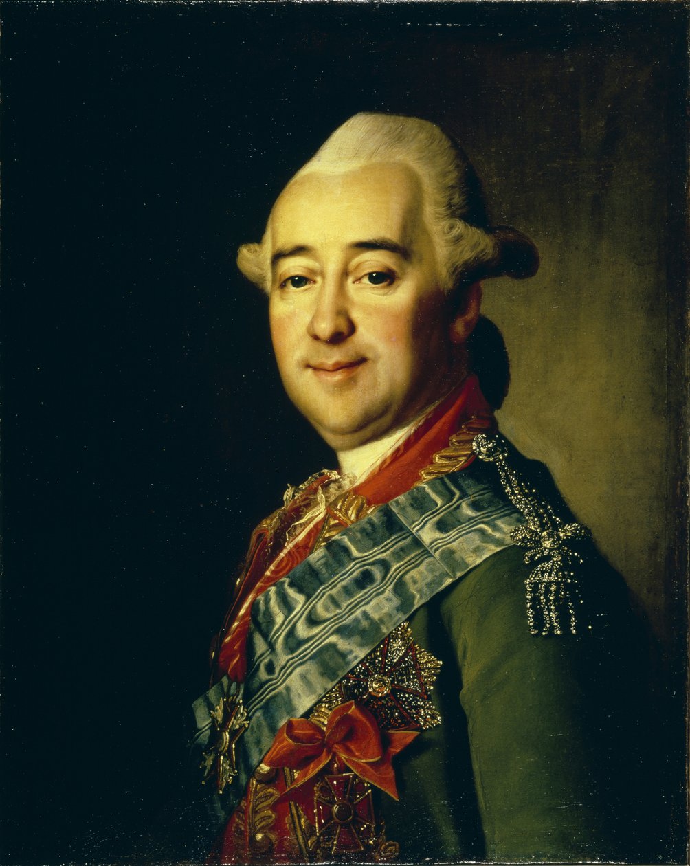Porträtt av general Mikhail Krechetnikov 1729-1793, 1770p av Dmitri Grigorievich Levitsky