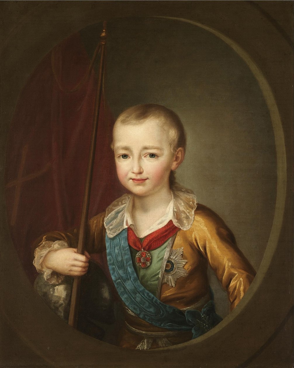 Porträtt av storhertig Alexander Pavlovich Alexander I som barn av Dmitri Grigorievich Levitsky