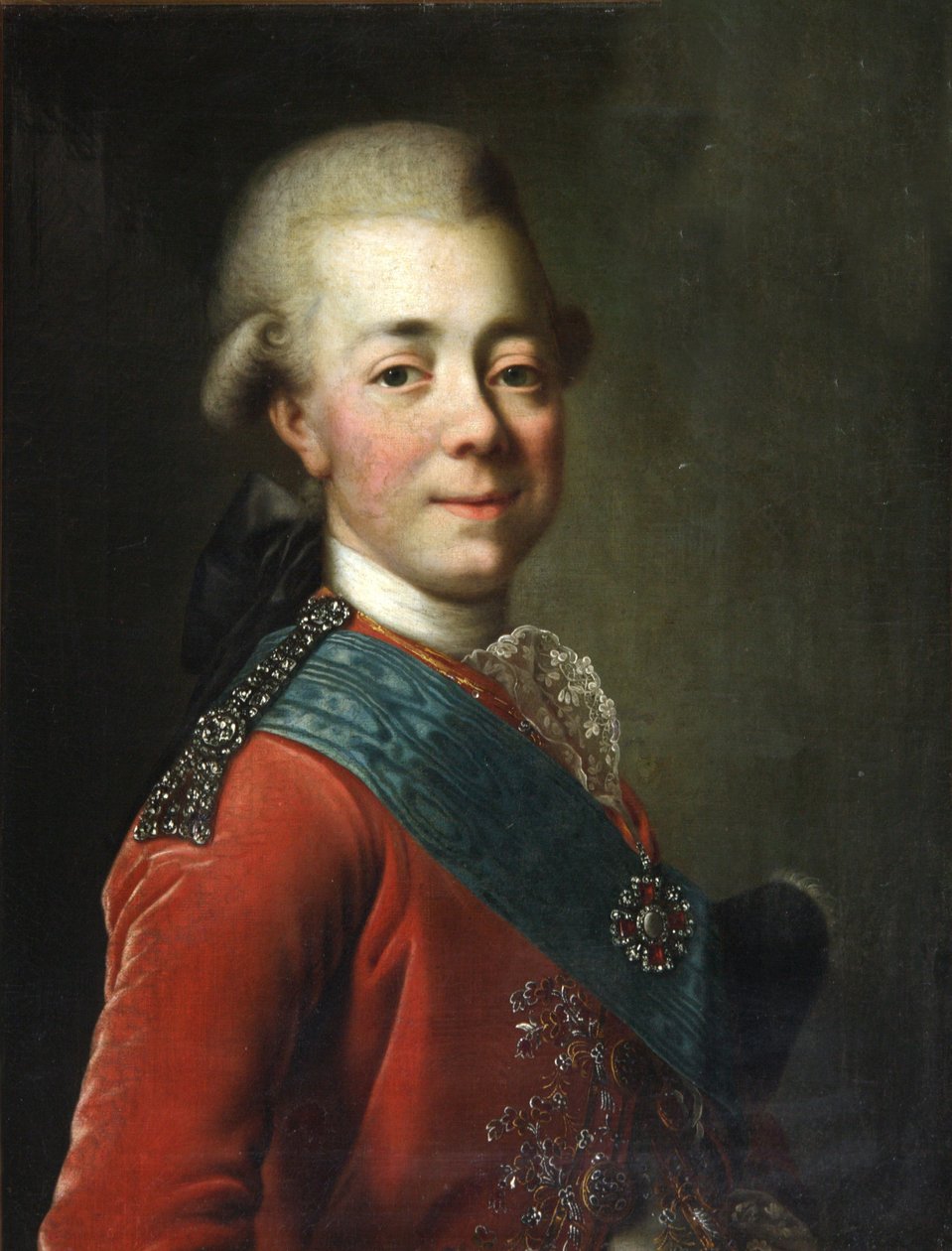 Porträtt av storhertig Pavel Petrovich 1754-1801, 1770-talet av Dmitri Grigorievich Levitsky