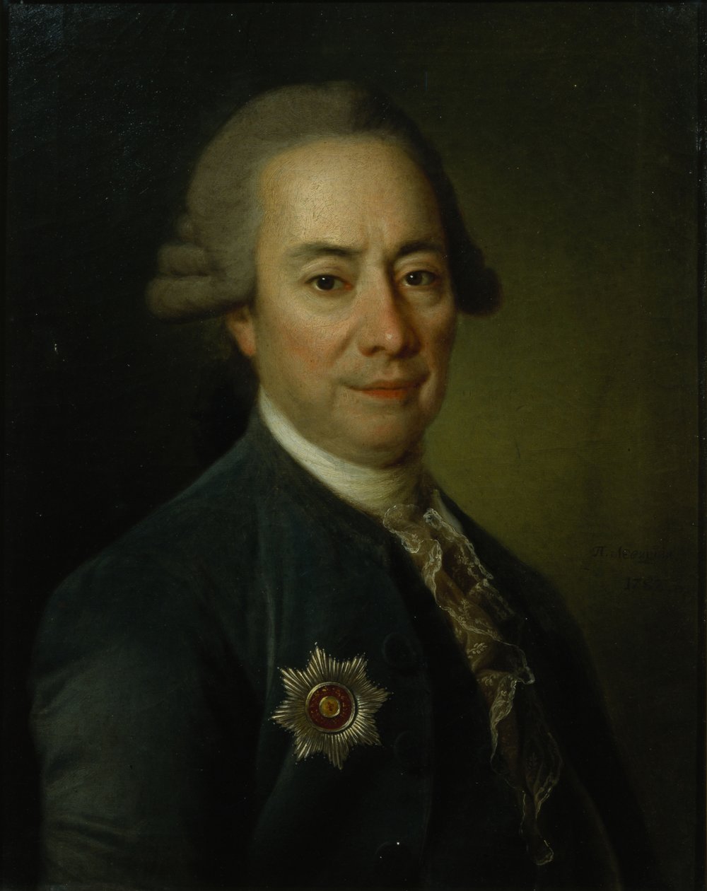 Porträtt av Petr Vasilyevich Bakunin 17251786, 1782 av Dmitri Grigorievich Levitsky
