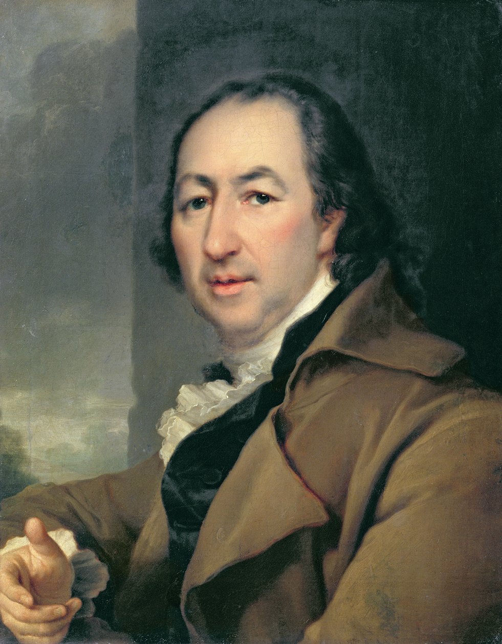 Porträtt av den ryske författaren Nikolai Ivanovich Novikov, 1797 (1744-1818) av Dmitri Grigorievich Levitsky