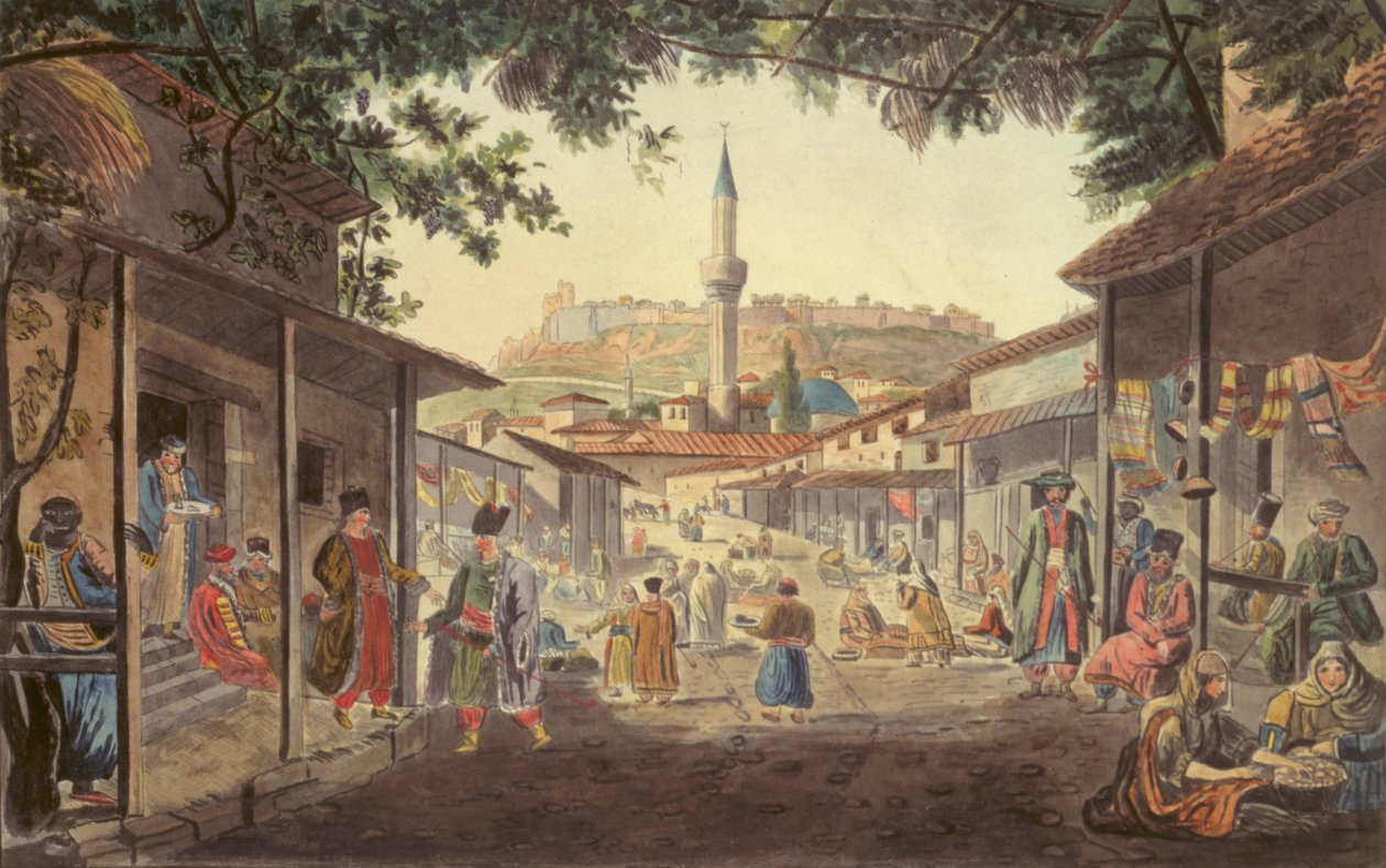 Basaren i Aten av Edward Dodwell