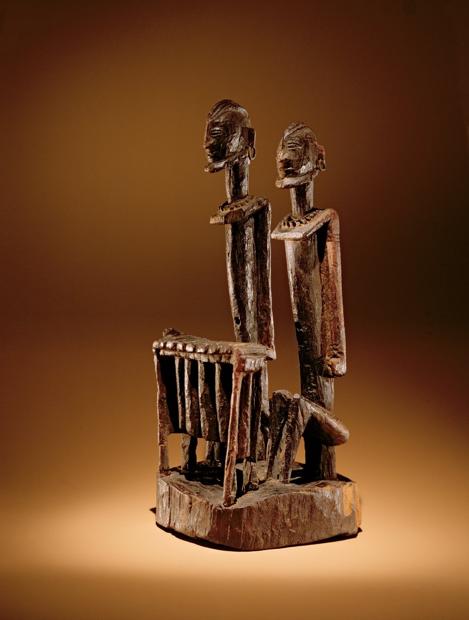 Figurer med xylofon (trä och metall) av Dogon Culture